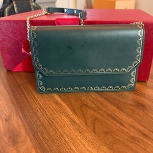 Cartier Green Leather Bag garland-trim wallet